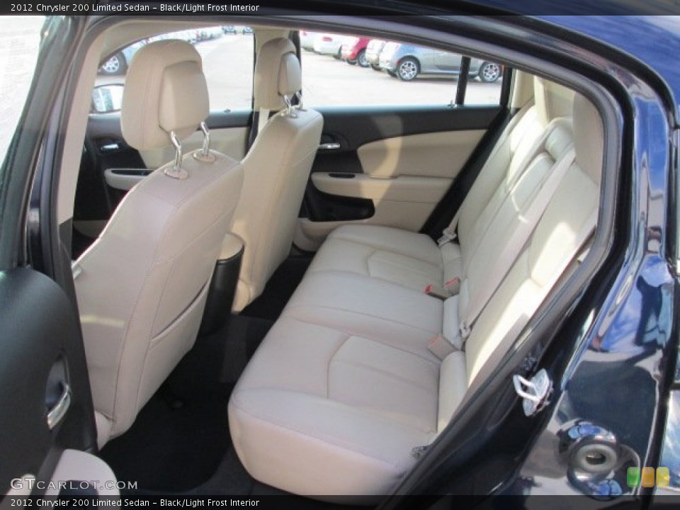 Black/Light Frost Interior Rear Seat for the 2012 Chrysler 200 Limited Sedan #75854428