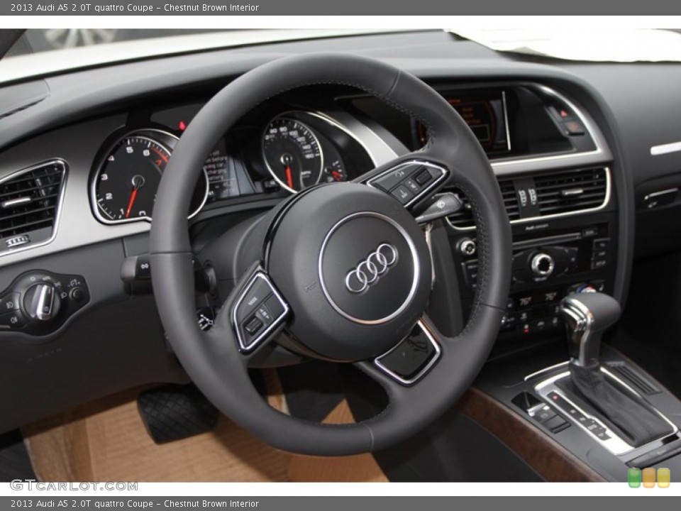 Chestnut Brown Interior Steering Wheel for the 2013 Audi A5 2.0T quattro Coupe #75855410