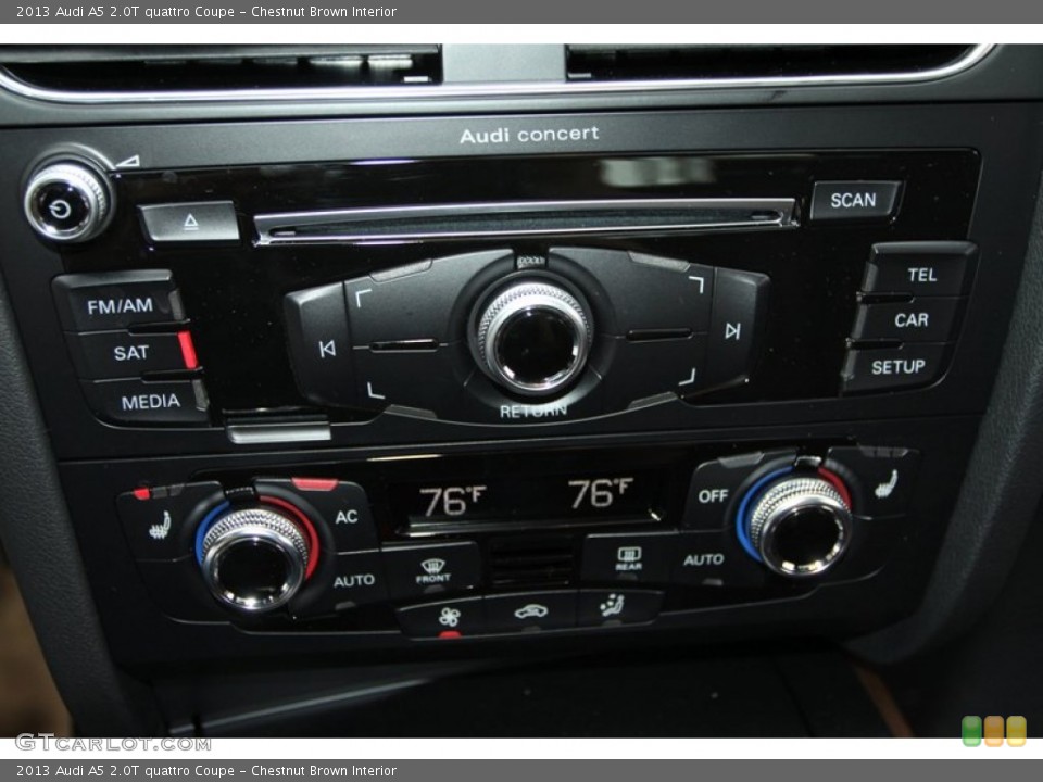 Chestnut Brown Interior Controls for the 2013 Audi A5 2.0T quattro Coupe #75855452
