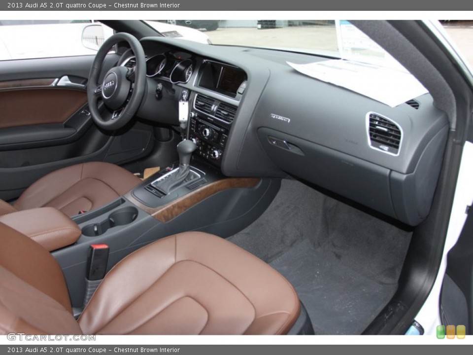 Chestnut Brown Interior Dashboard for the 2013 Audi A5 2.0T quattro Coupe #75855510