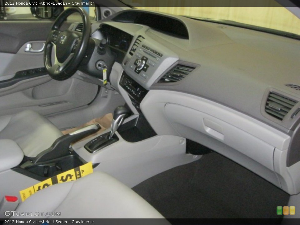 Gray Interior Dashboard for the 2012 Honda Civic Hybrid-L Sedan #75856009