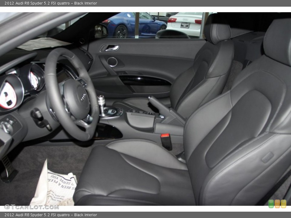 Black Interior Photo for the 2012 Audi R8 Spyder 5.2 FSI quattro #75856586