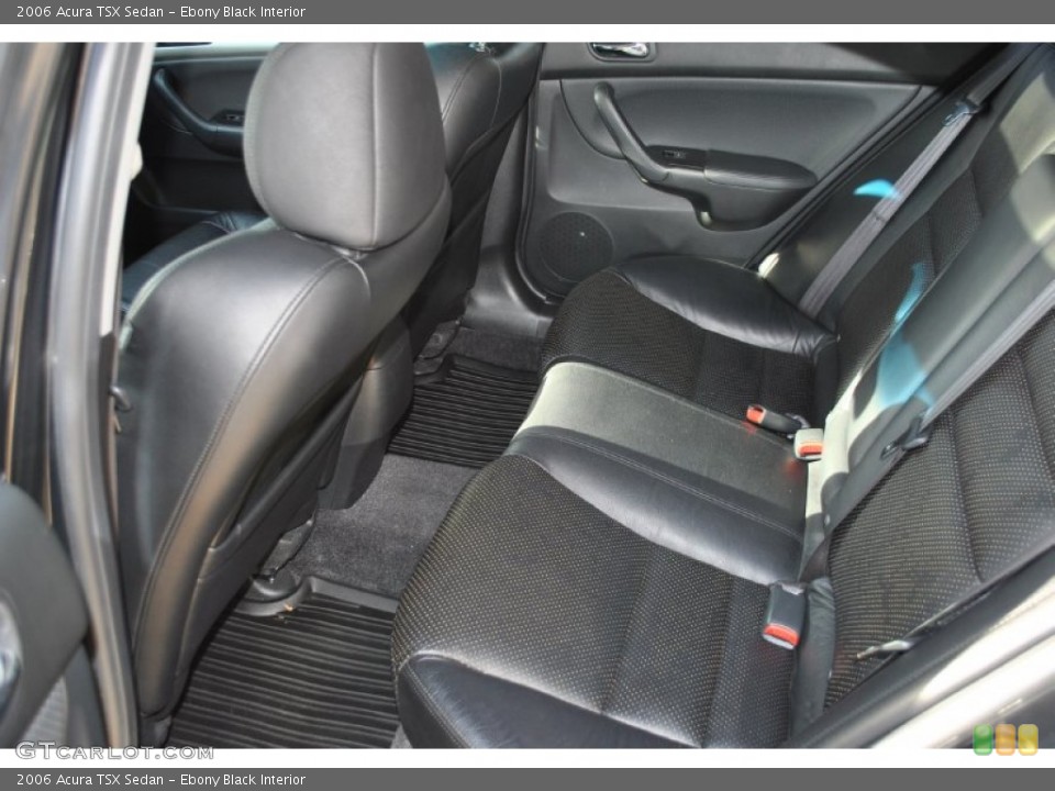 Ebony Black Interior Rear Seat for the 2006 Acura TSX Sedan #75859174