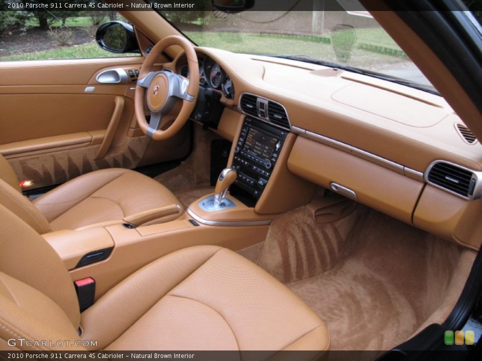 Natural Brown Interior Dashboard for the 2010 Porsche 911 Carrera 4S Cabriolet #75860803