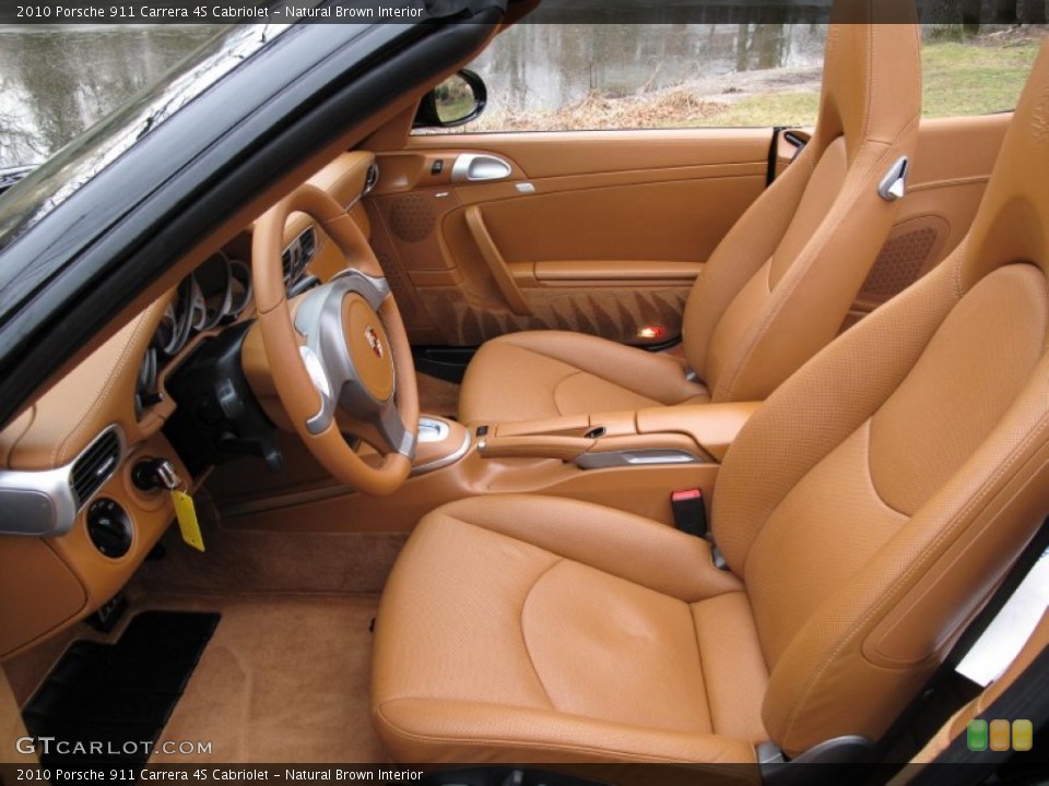 Natural Brown Interior Front Seat for the 2010 Porsche 911 Carrera 4S Cabriolet #75860896
