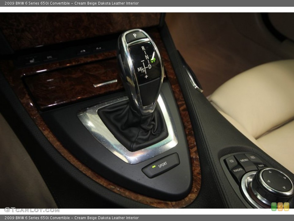 Cream Beige Dakota Leather Interior Transmission for the 2009 BMW 6 Series 650i Convertible #75861217