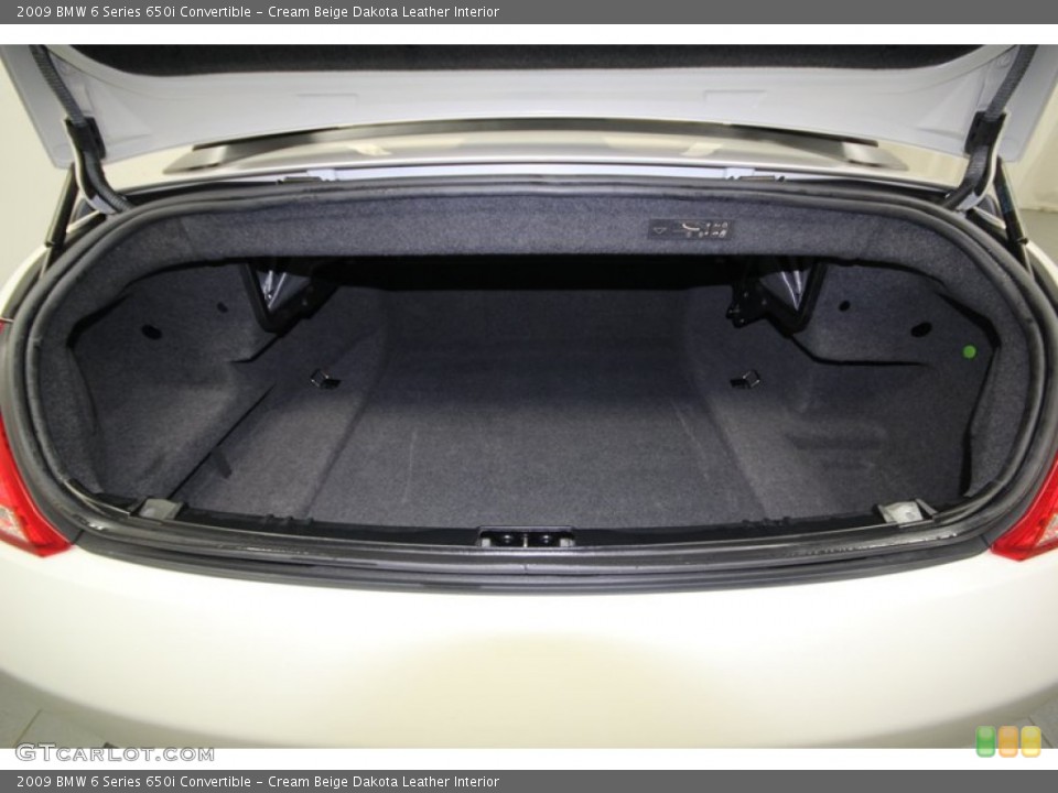 Cream Beige Dakota Leather Interior Trunk for the 2009 BMW 6 Series 650i Convertible #75861355