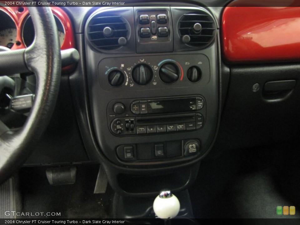 Dark Slate Gray Interior Controls for the 2004 Chrysler PT Cruiser Touring Turbo #75861529