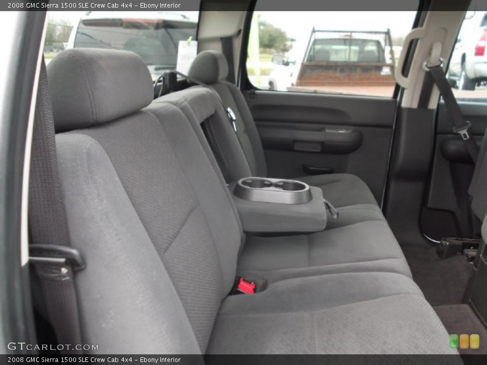 Ebony Interior Rear Seat for the 2008 GMC Sierra 1500 SLE Crew Cab 4x4 #75864433