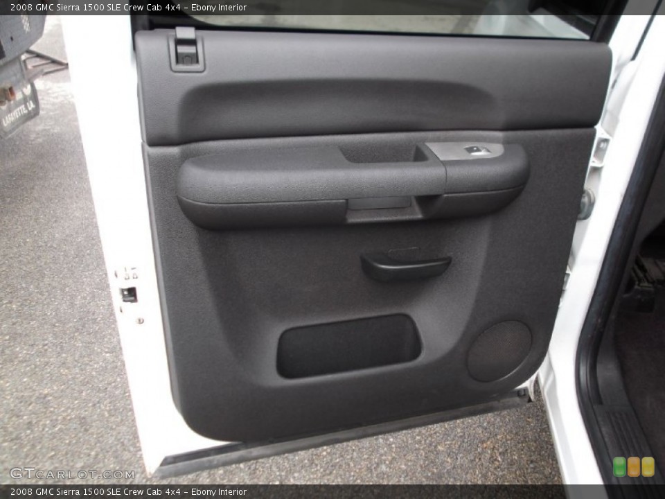 Ebony Interior Door Panel for the 2008 GMC Sierra 1500 SLE Crew Cab 4x4 #75864463