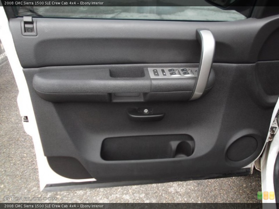 Ebony Interior Door Panel for the 2008 GMC Sierra 1500 SLE Crew Cab 4x4 #75864511