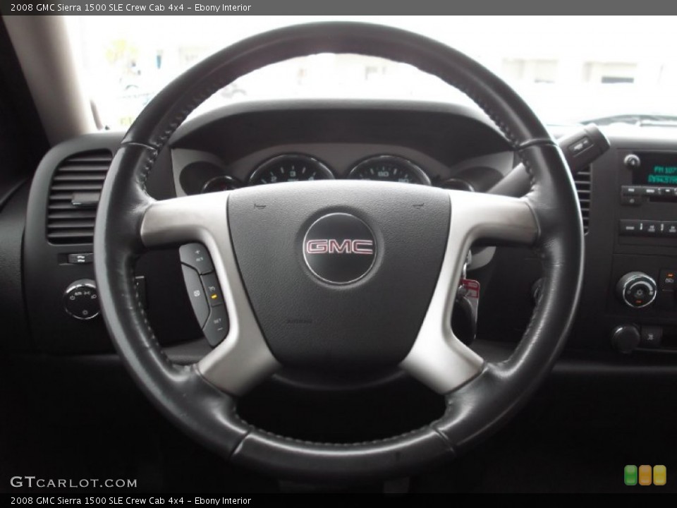Ebony Interior Steering Wheel for the 2008 GMC Sierra 1500 SLE Crew Cab 4x4 #75864520