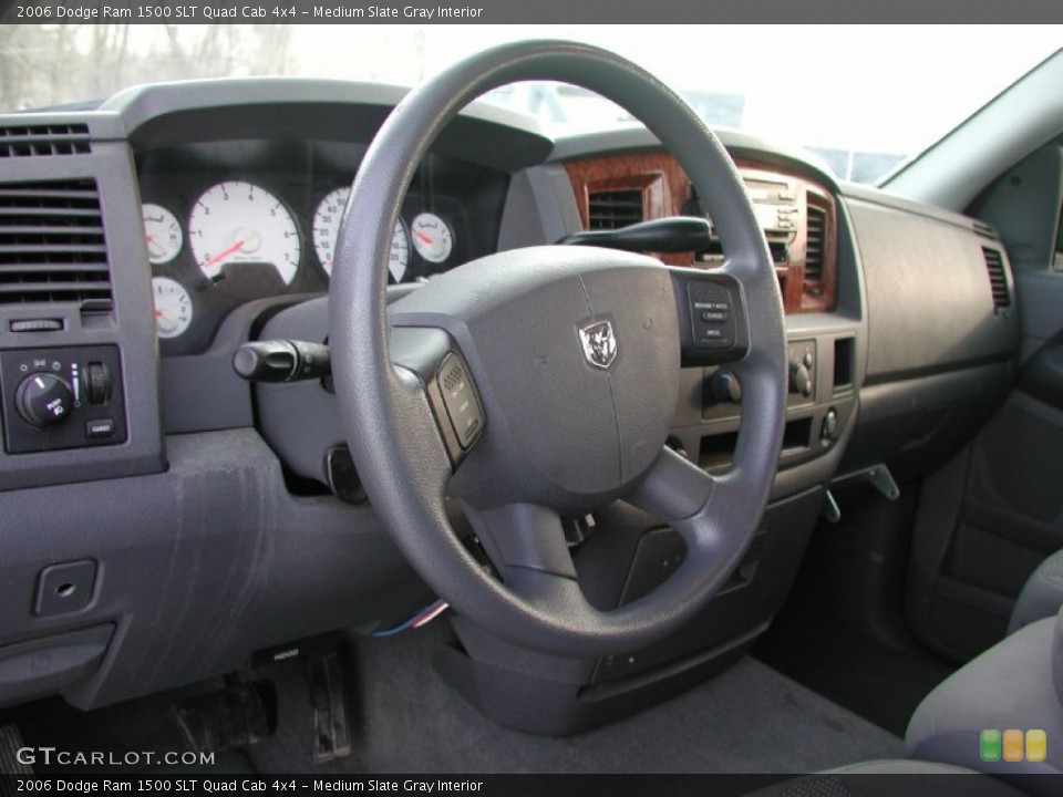 Medium Slate Gray Interior Steering Wheel for the 2006 Dodge Ram 1500 SLT Quad Cab 4x4 #75866278