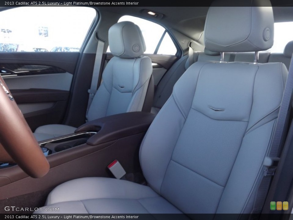 Light Platinum/Brownstone Accents Interior Front Seat for the 2013 Cadillac ATS 2.5L Luxury #75866377