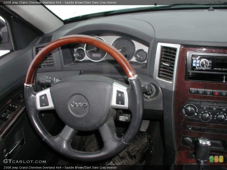 Saddle Brown/Dark Slate Gray Interior Steering Wheel for the 2008 Jeep Grand Cherokee Overland 4x4 #75866878