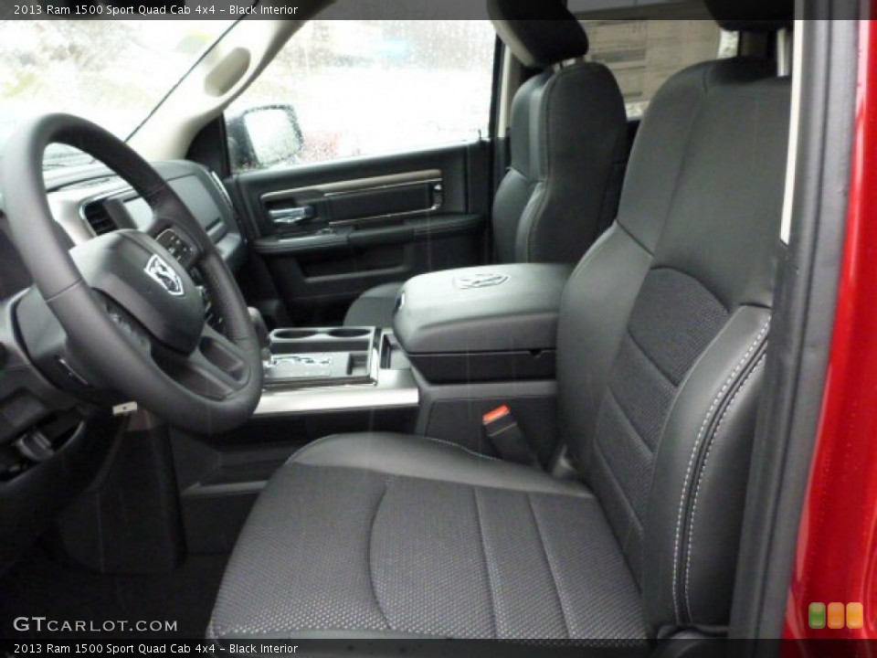Black Interior Photo for the 2013 Ram 1500 Sport Quad Cab 4x4 #75869563