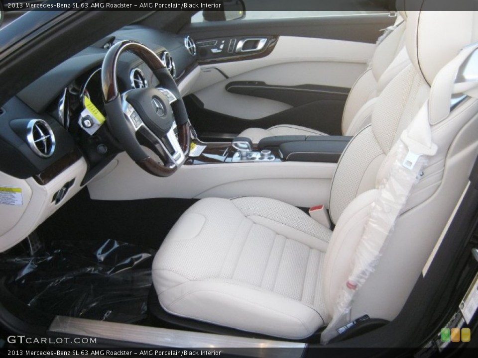 AMG Porcelain/Black Interior Photo for the 2013 Mercedes-Benz SL 63 AMG Roadster #75869800
