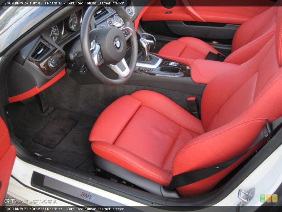 Coral Red Kansas Leather Interior Prime Interior for the 2009 BMW Z4 sDrive35i Roadster #75874508