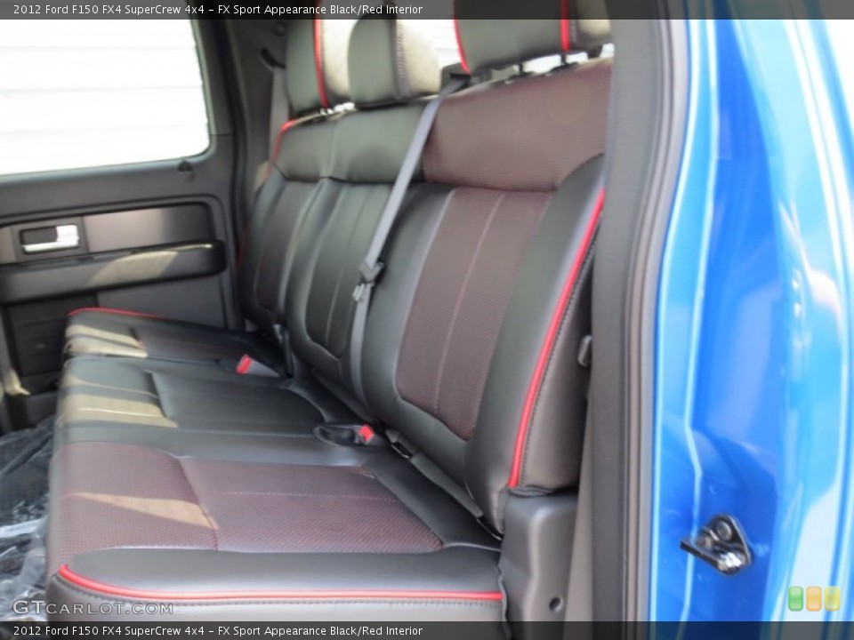 FX Sport Appearance Black/Red Interior Rear Seat for the 2012 Ford F150 FX4 SuperCrew 4x4 #75876344