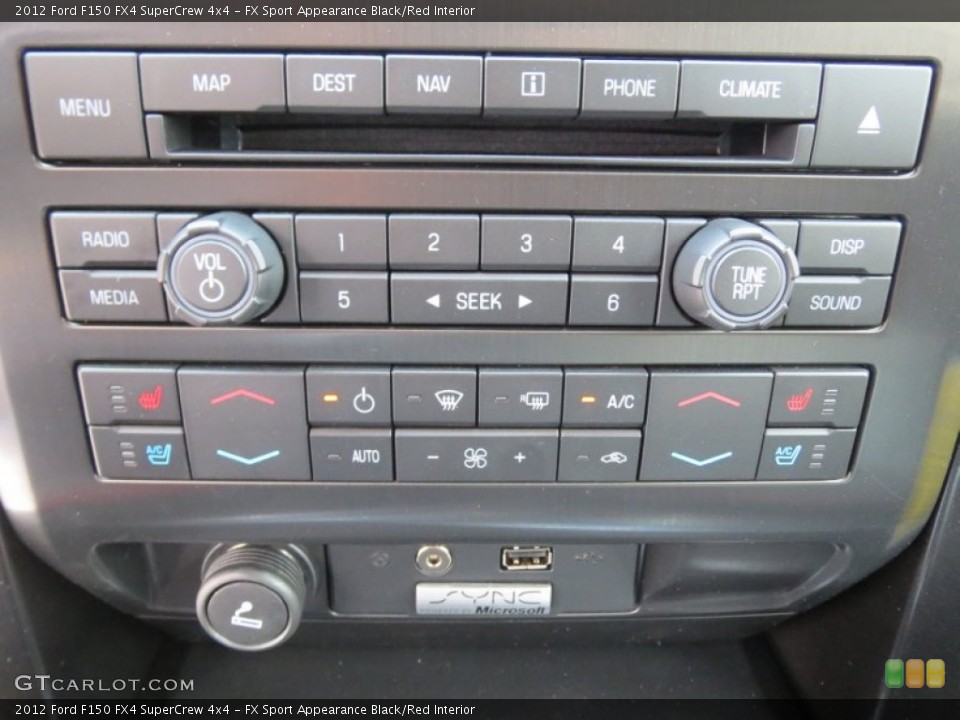 FX Sport Appearance Black/Red Interior Controls for the 2012 Ford F150 FX4 SuperCrew 4x4 #75876437