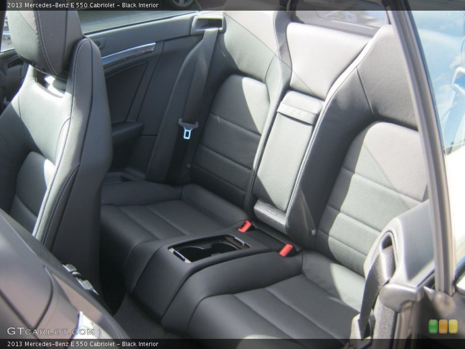 Black Interior Rear Seat for the 2013 Mercedes-Benz E 550 Cabriolet #75877097