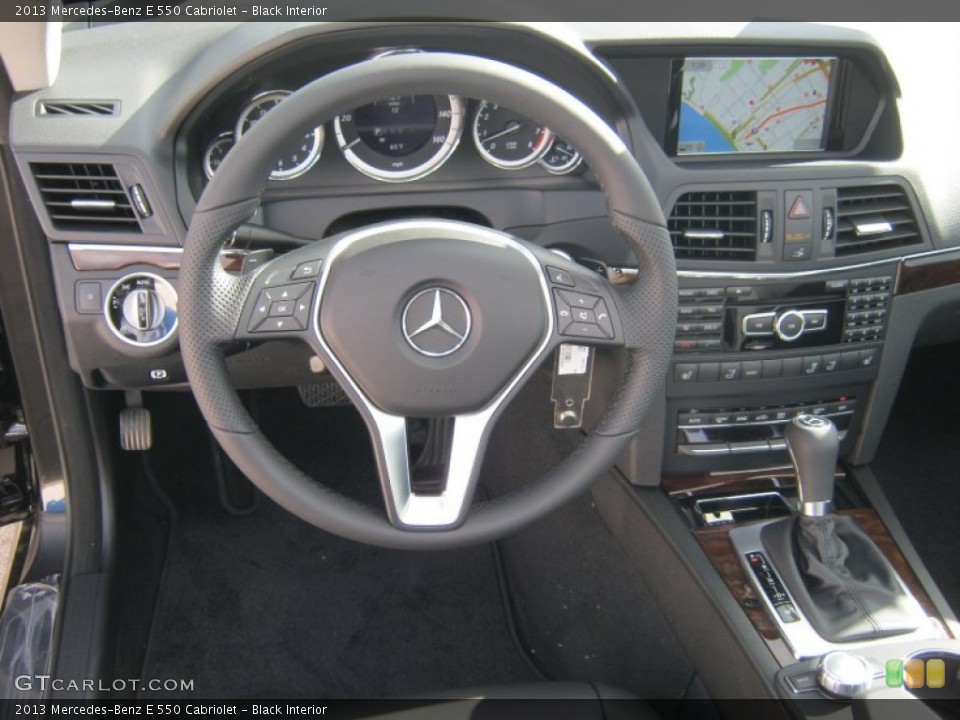 Black Interior Steering Wheel for the 2013 Mercedes-Benz E 550 Cabriolet #75877103