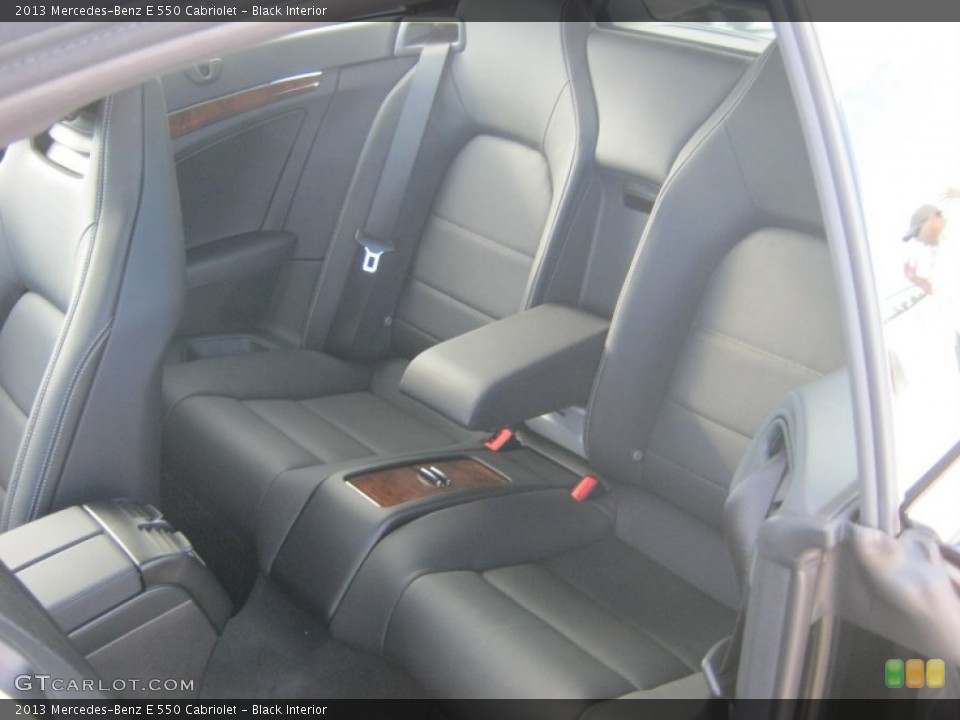 Black Interior Rear Seat for the 2013 Mercedes-Benz E 550 Cabriolet #75877319
