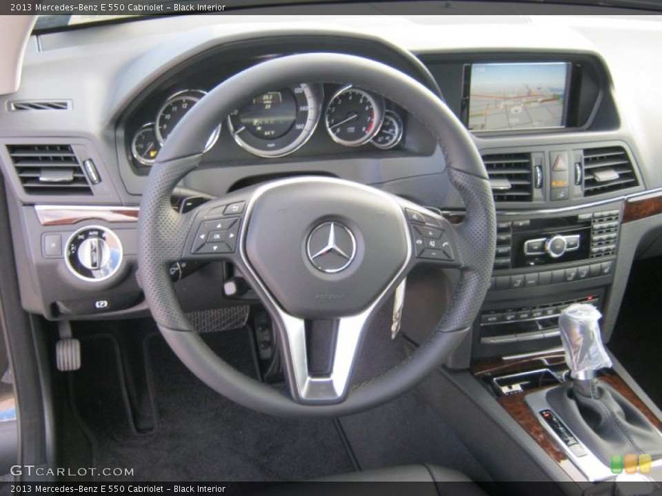 Black Interior Steering Wheel for the 2013 Mercedes-Benz E 550 Cabriolet #75877331