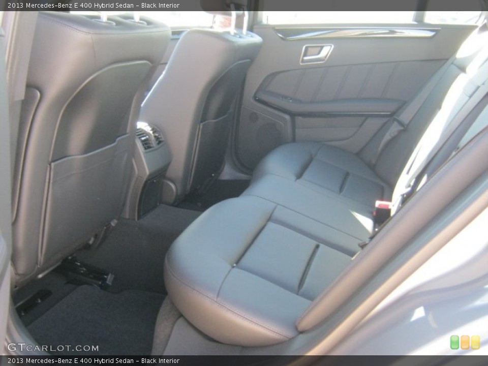 Black Interior Rear Seat for the 2013 Mercedes-Benz E 400 Hybrid Sedan #75878528