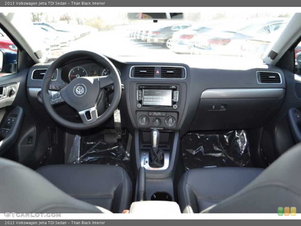 Titan Black Interior Dashboard for the 2013 Volkswagen Jetta TDI Sedan #75879823