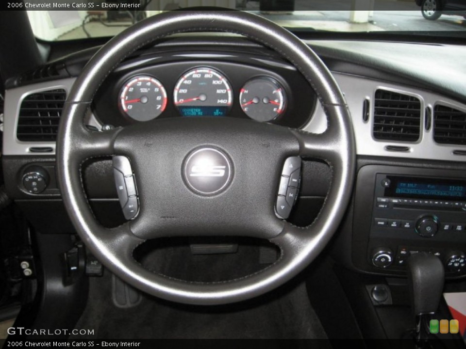 Ebony Interior Steering Wheel for the 2006 Chevrolet Monte Carlo SS #75882174