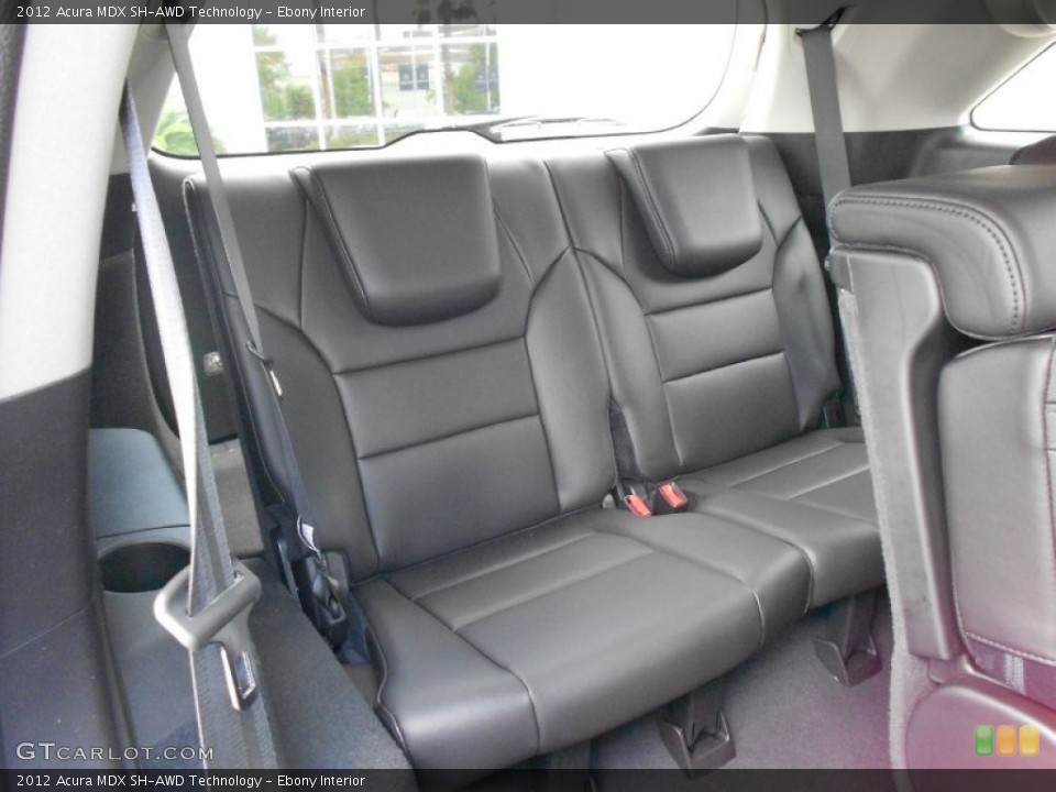 Ebony Interior Rear Seat for the 2012 Acura MDX SH-AWD Technology #75883031
