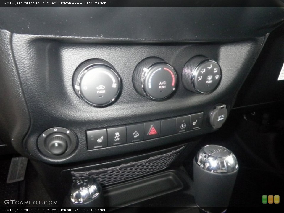 Black Interior Controls for the 2013 Jeep Wrangler Unlimited Rubicon 4x4 #75883577