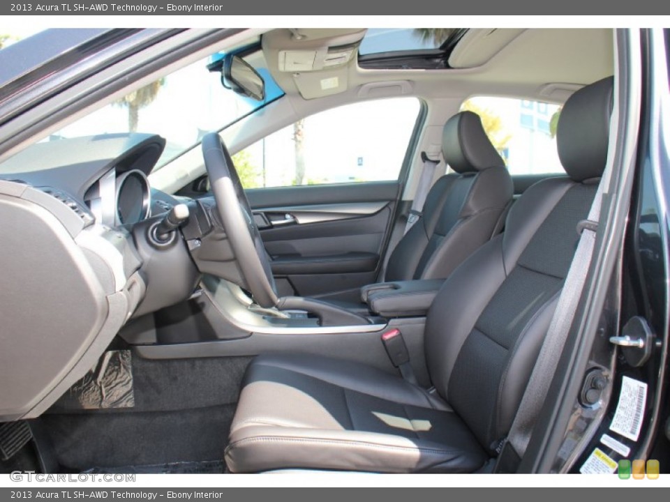 Ebony Interior Front Seat for the 2013 Acura TL SH-AWD Technology #75883976