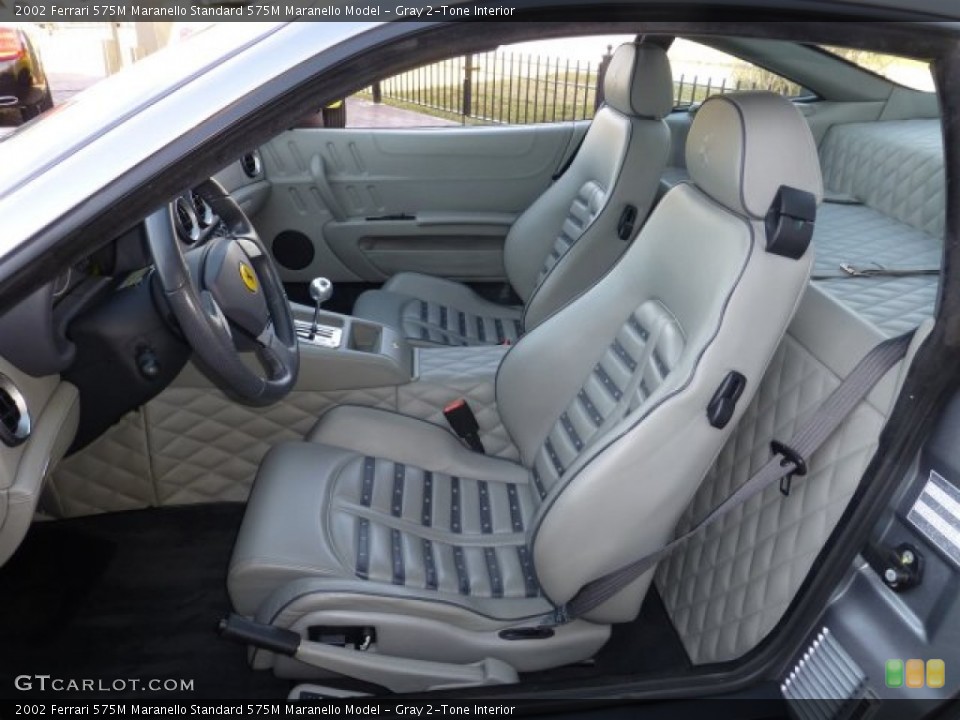 Gray 2-Tone Interior Front Seat for the 2002 Ferrari 575M Maranello  #75885067