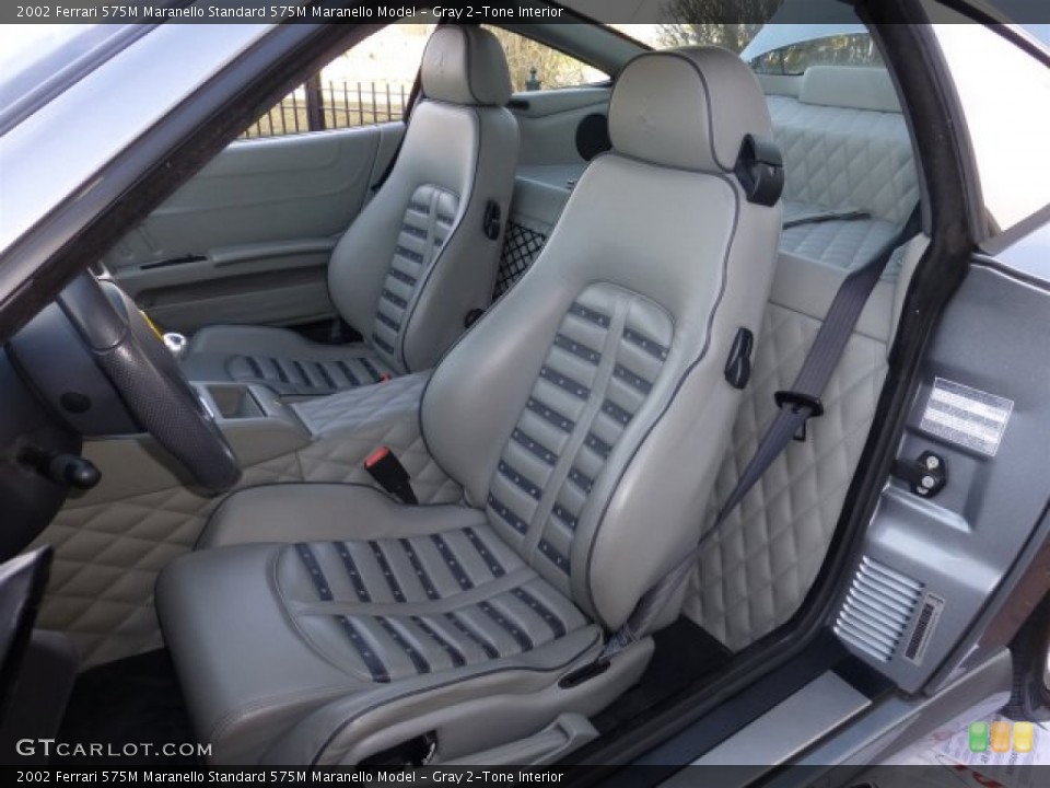 Gray 2-Tone Interior Front Seat for the 2002 Ferrari 575M Maranello  #75885092