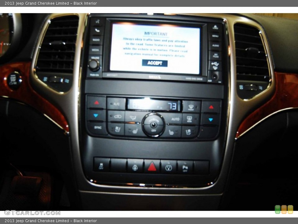 Black Interior Controls for the 2013 Jeep Grand Cherokee Limited #75885578