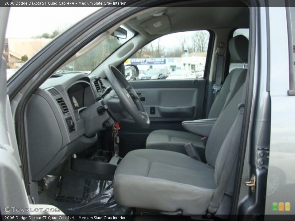 Medium Slate Gray Interior Front Seat for the 2006 Dodge Dakota ST Quad Cab 4x4 #75888622