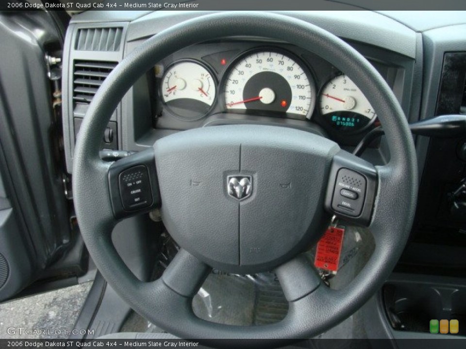 Medium Slate Gray Interior Steering Wheel for the 2006 Dodge Dakota ST Quad Cab 4x4 #75888652