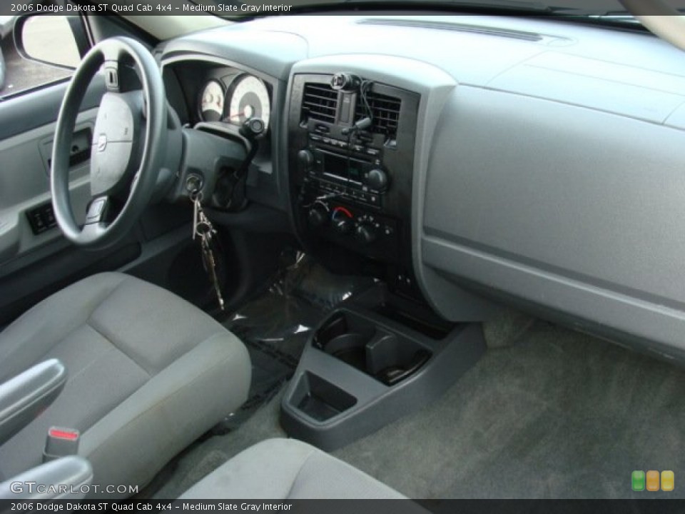 Medium Slate Gray Interior Dashboard for the 2006 Dodge Dakota ST Quad Cab 4x4 #75888764
