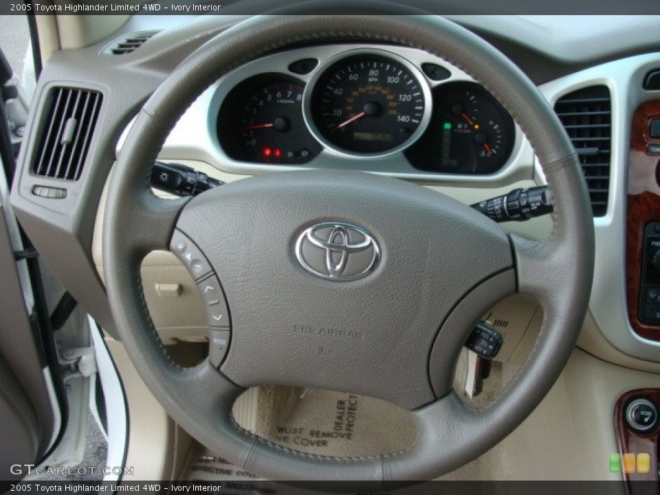 Ivory Interior Steering Wheel for the 2005 Toyota Highlander Limited 4WD #75889075
