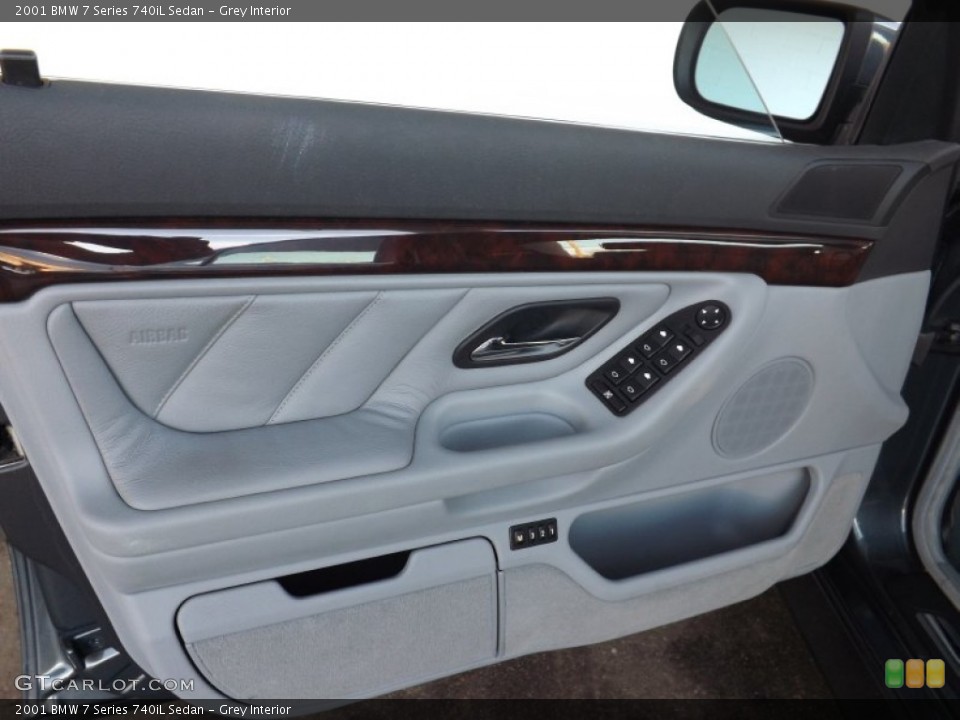 Grey Interior Door Panel for the 2001 BMW 7 Series 740iL Sedan #75891027