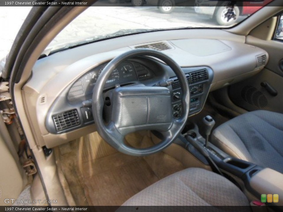 Neutral Interior Prime Interior for the 1997 Chevrolet Cavalier Sedan #75891615