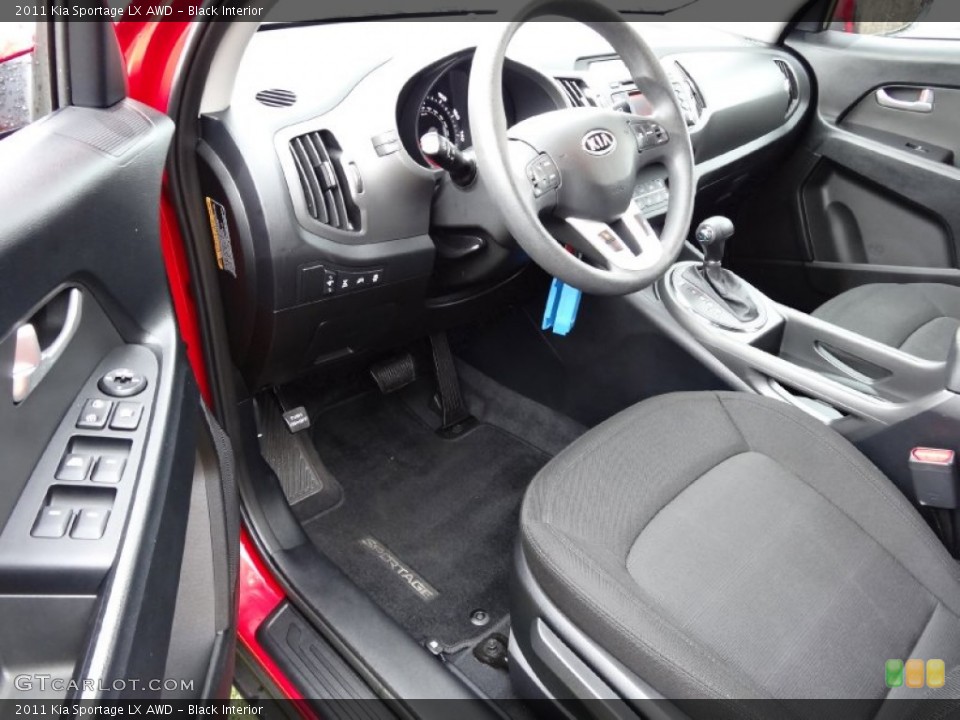 Black Interior Prime Interior for the 2011 Kia Sportage LX AWD #75891800