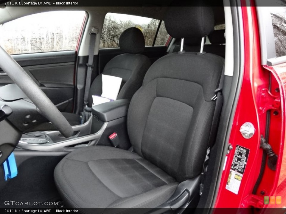 Black Interior Front Seat for the 2011 Kia Sportage LX AWD #75891836