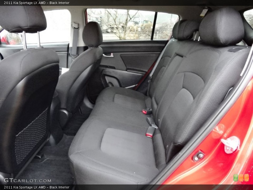 Black Interior Rear Seat for the 2011 Kia Sportage LX AWD #75891934