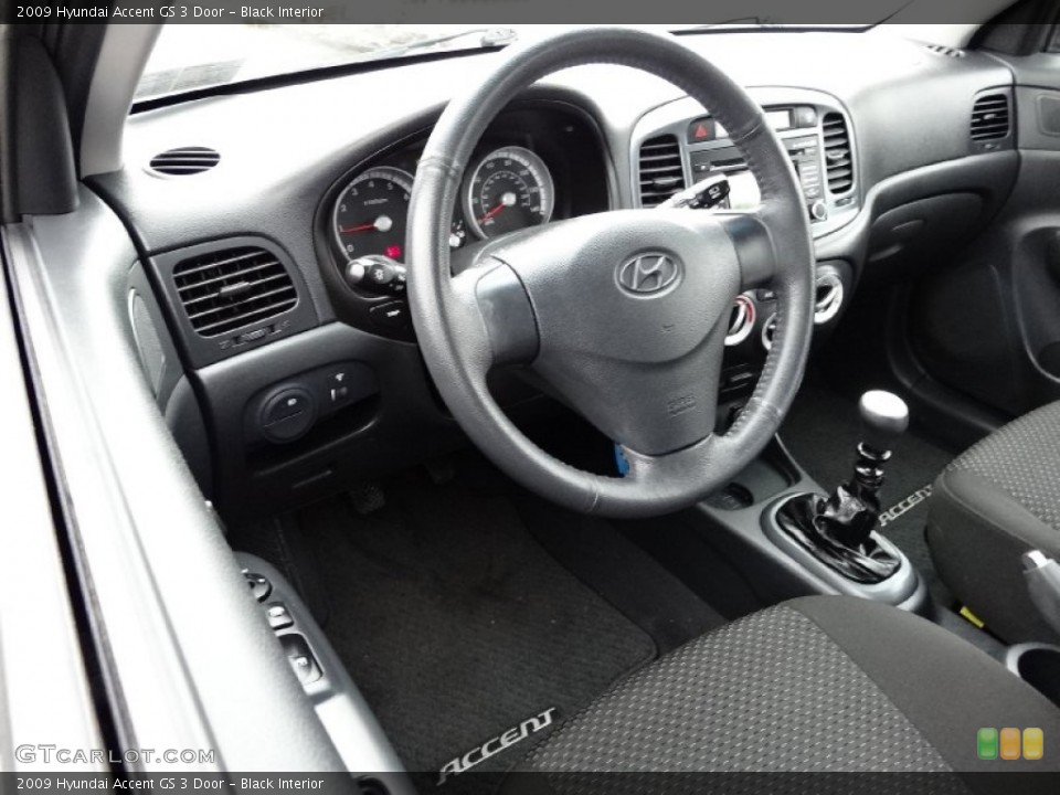 Black Interior Prime Interior for the 2009 Hyundai Accent GS 3 Door #75892258