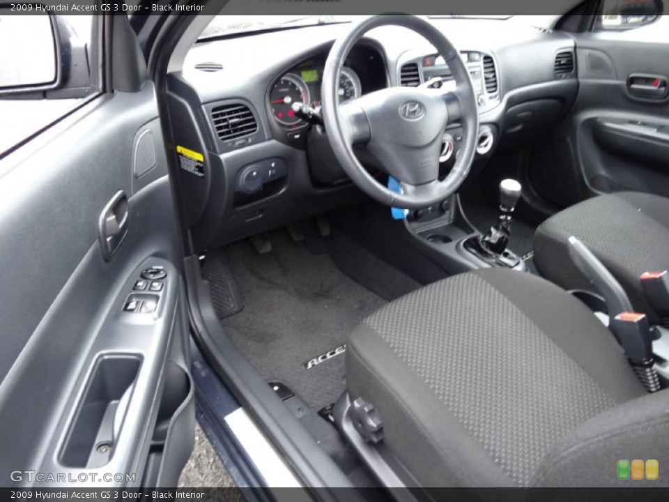 Black Interior Photo for the 2009 Hyundai Accent GS 3 Door #75892277