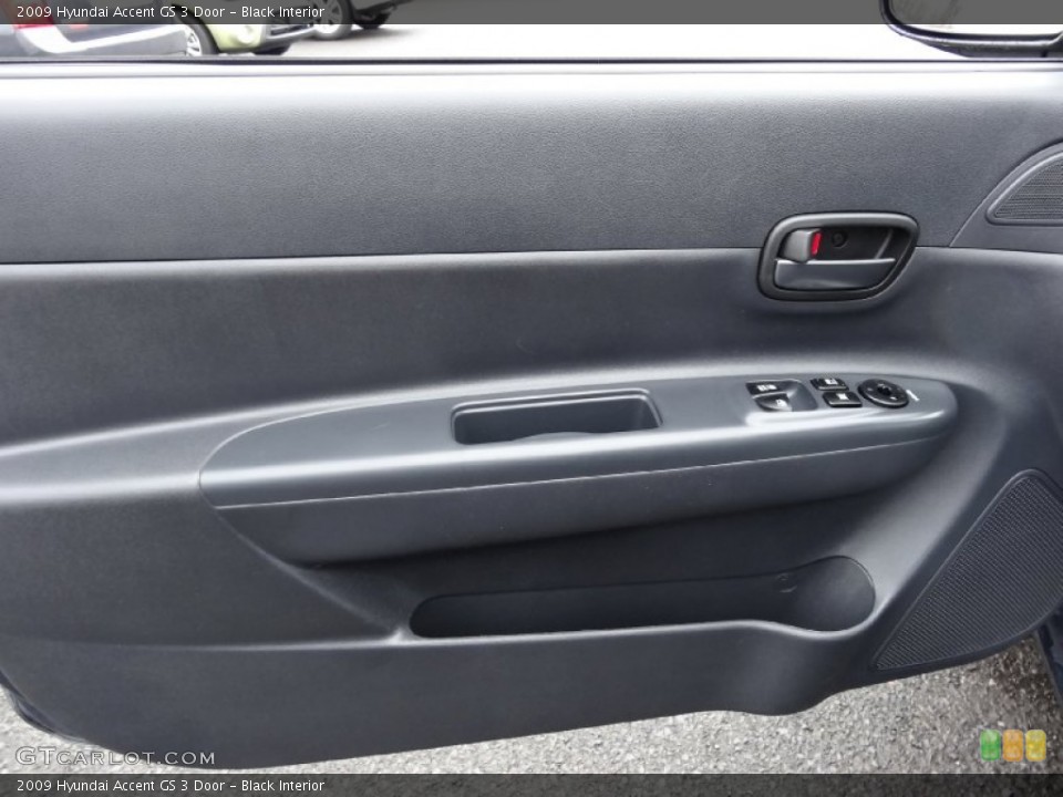 Black Interior Door Panel for the 2009 Hyundai Accent GS 3 Door #75892295