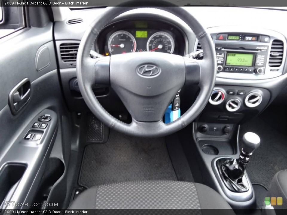 Black Interior Dashboard for the 2009 Hyundai Accent GS 3 Door #75892405